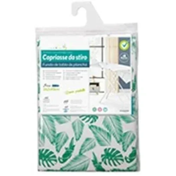 Σιδερόπανο Υφασμάτινο με λάστιχο 49x142 cm Λευκό με πράσινα φύλλα 5200888