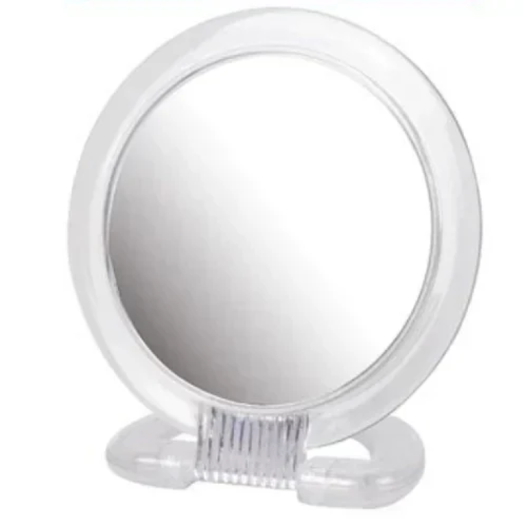 Πλαστικός Καθρέφτης 2 όψεων με βάση 14x13 cm 2802671 Λευκό