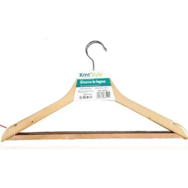 Ξύλινη Κρεμάστρα Ρούχων 44cm 3τμχ 3283511