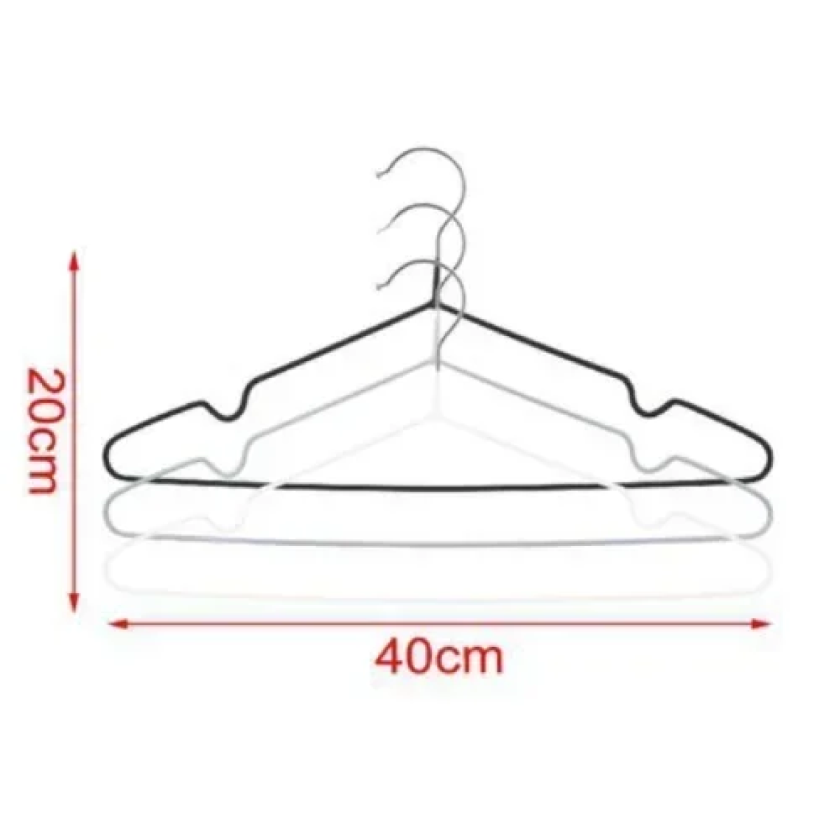 Πλαστική Κρεμάστρα Ρούχων 40cm 5τμχ 2406893 Γκρι