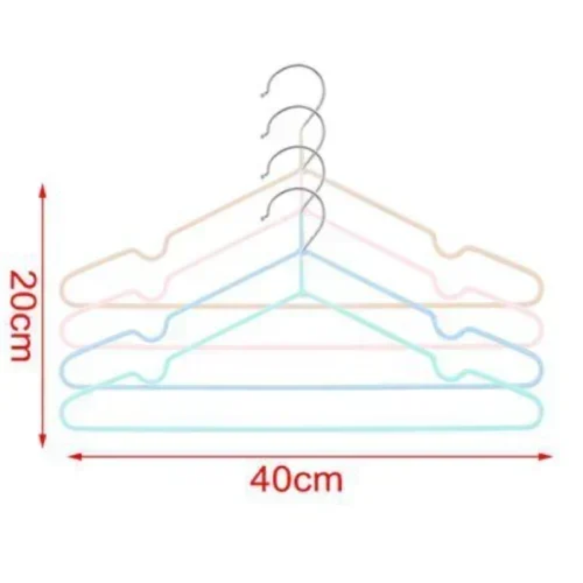 Πλαστική Κρεμάστρα Ρούχων 40cm 5τμχ 2406894 Μπλε