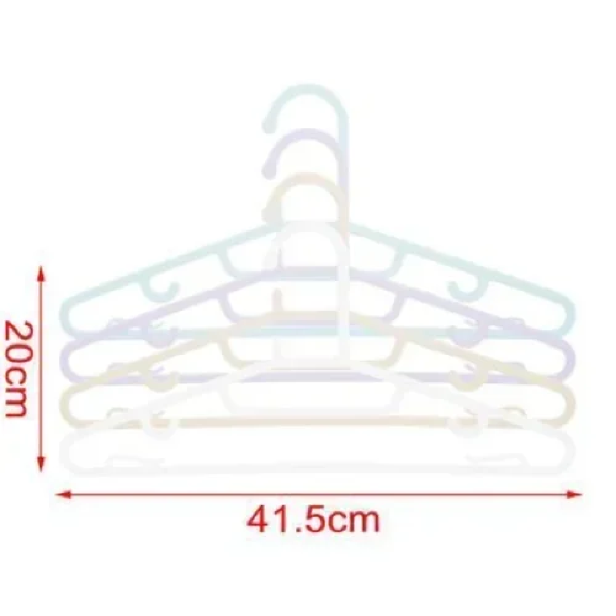 Πλαστικές Κρεμάστρες Ρούχων 40cm 4τμχ 2406898 Λευκές