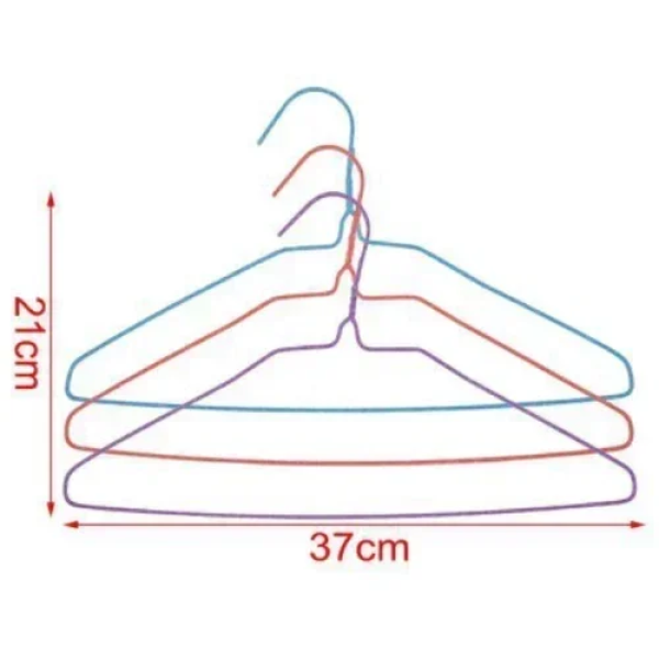 Μεταλλική Κρεμάστρα Ρούχων 37cm σετ 10τμχ 5403473 Κόκκινο