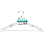 Ξύλινη Κρεμάστρα Ρούχων 43cm 3τμχ 5406965 σε λευκό χρώμα
