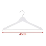 Ξύλινη Κρεμάστρα Ρούχων 43cm 3τμχ 5406965 σε λευκό χρώμα
