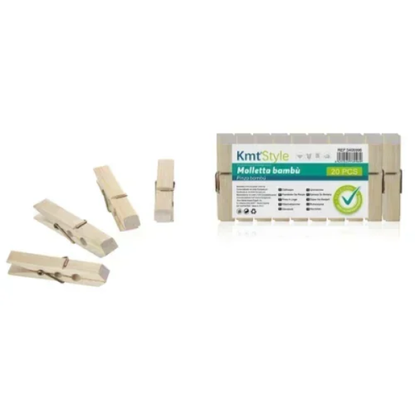 Μανταλάκια από Bamboo 20τμχ 5406996