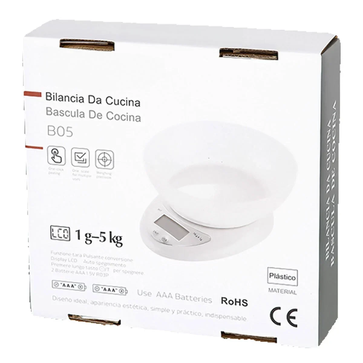 Ηλεκτρονική Ζυγαριά Κουζίνας με Οθόνη LED max 5Kg - min 0.1g 5406904