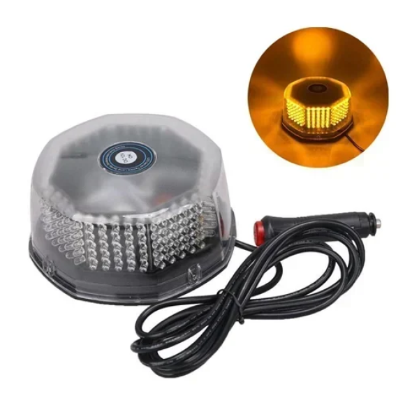 Μαγνητικός φάρος ασφαλείας 240 LED 20W 12V 15cm πορτοκαλί