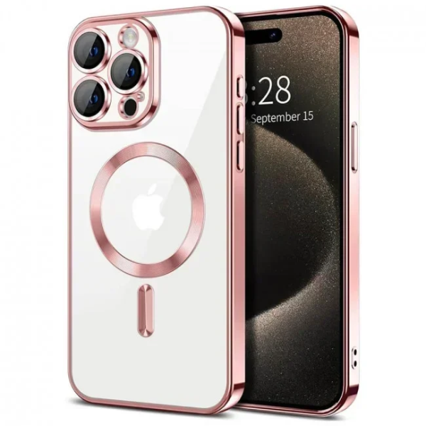MagSafe Θήκη Σιλικόνης Ροζ Χρυσό iPhone 16 Pro Max