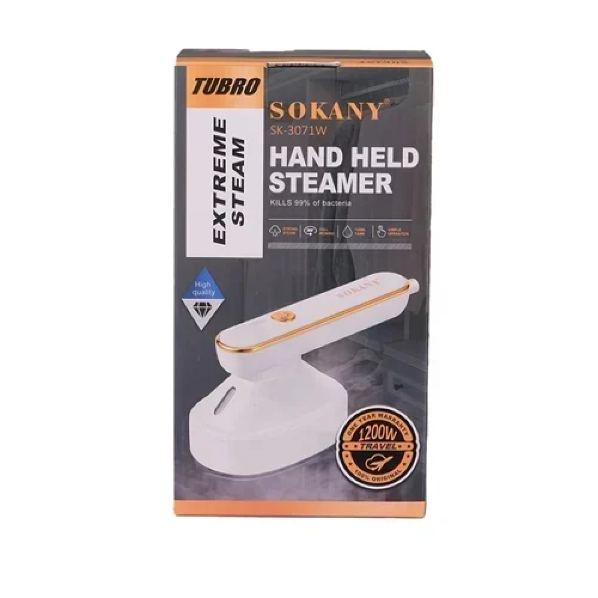 Μίνι ηλεκτρικό σίδερο ταξιδιού - Hand Held Steamer Sokany SK-3071W λευκό - Image 3
