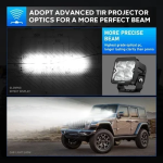Off-Road προβολάκια αλουμινίου Flood Light οδήγησης λευκό 40W 12-24V 6500K IP68 Novsight A500-WL3-3FT – μαύρο - Image 2