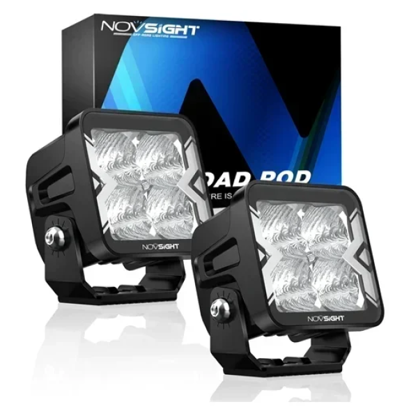 Off-Road προβολάκια αλουμινίου Flood Light οδήγησης λευκό 40W 12-24V 6500K IP68 Novsight A500-WL3-3FT – μαύρο