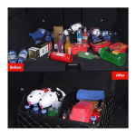 Οργανωτής Αυτοκινήτου Τσάντα Νεσεσέρ Ταξιδίου από Οικολογικό Δέρμα - Μαύρο 50x31x29 cm