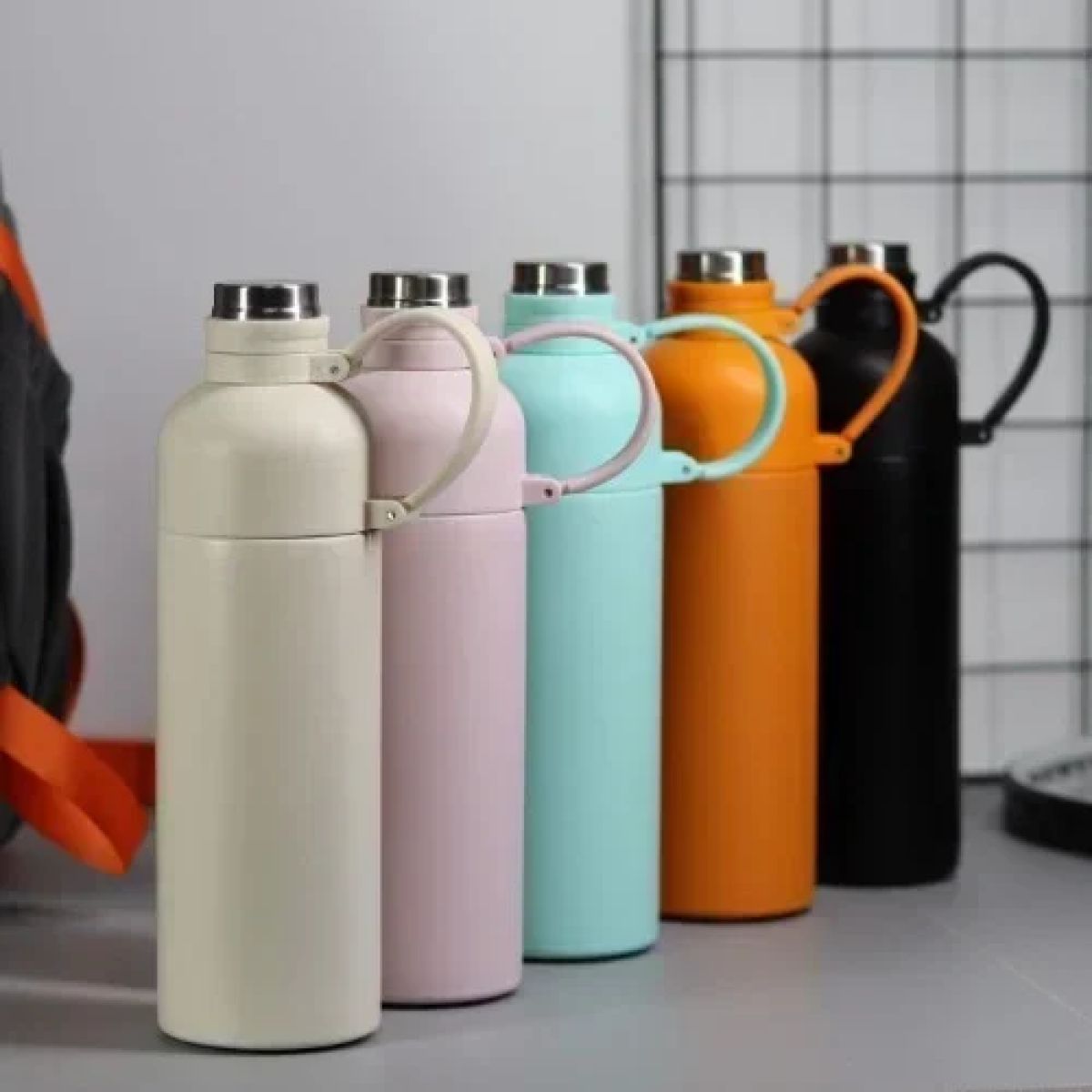 Παγούρι Θερμός Aνοξείδωτο 500ml με αποσπώμενο Καλαμάκι ΜΥΖ-102 Γαλάζιο