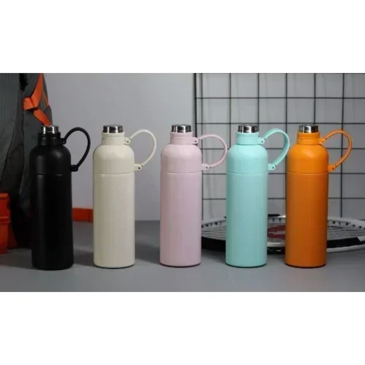 Παγούρι Θερμός Aνοξείδωτο 500ml με αποσπώμενο Καλαμάκι ΜΥΖ-102 Γαλάζιο