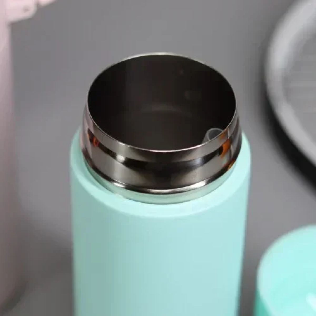 Παγούρι Θερμός Aνοξείδωτο 500ml με αποσπώμενο Καλαμάκι ΜΥΖ-102 Γαλάζιο