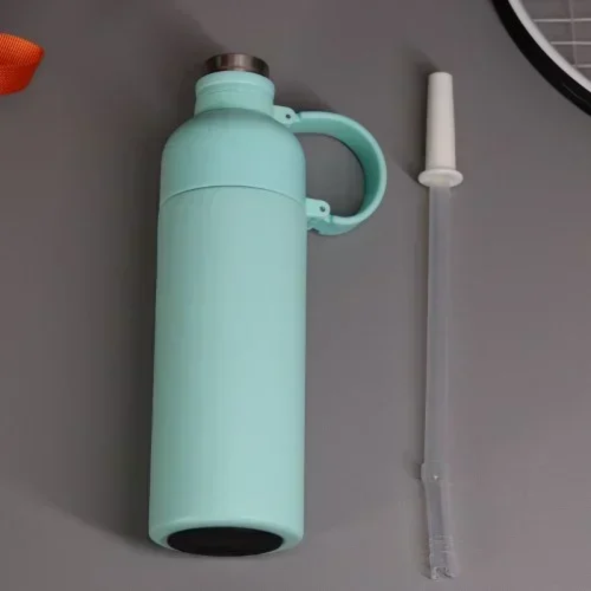 Παγούρι Θερμός Aνοξείδωτο 500ml με αποσπώμενο Καλαμάκι ΜΥΖ-102 Γαλάζιο