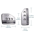 Πεταλιέρες αυτοκινήτου 2 τμχ SPARCO HW-0305S ασημί χρώμα