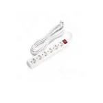 Πολύπριζο 6 θέσεων με διακόπτη και καλώδιο 5m - Aigostar λευκό