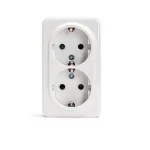 Πρίζα τοίχου διπλή για επαγγελματική/οικιακή χρήση - λευκό