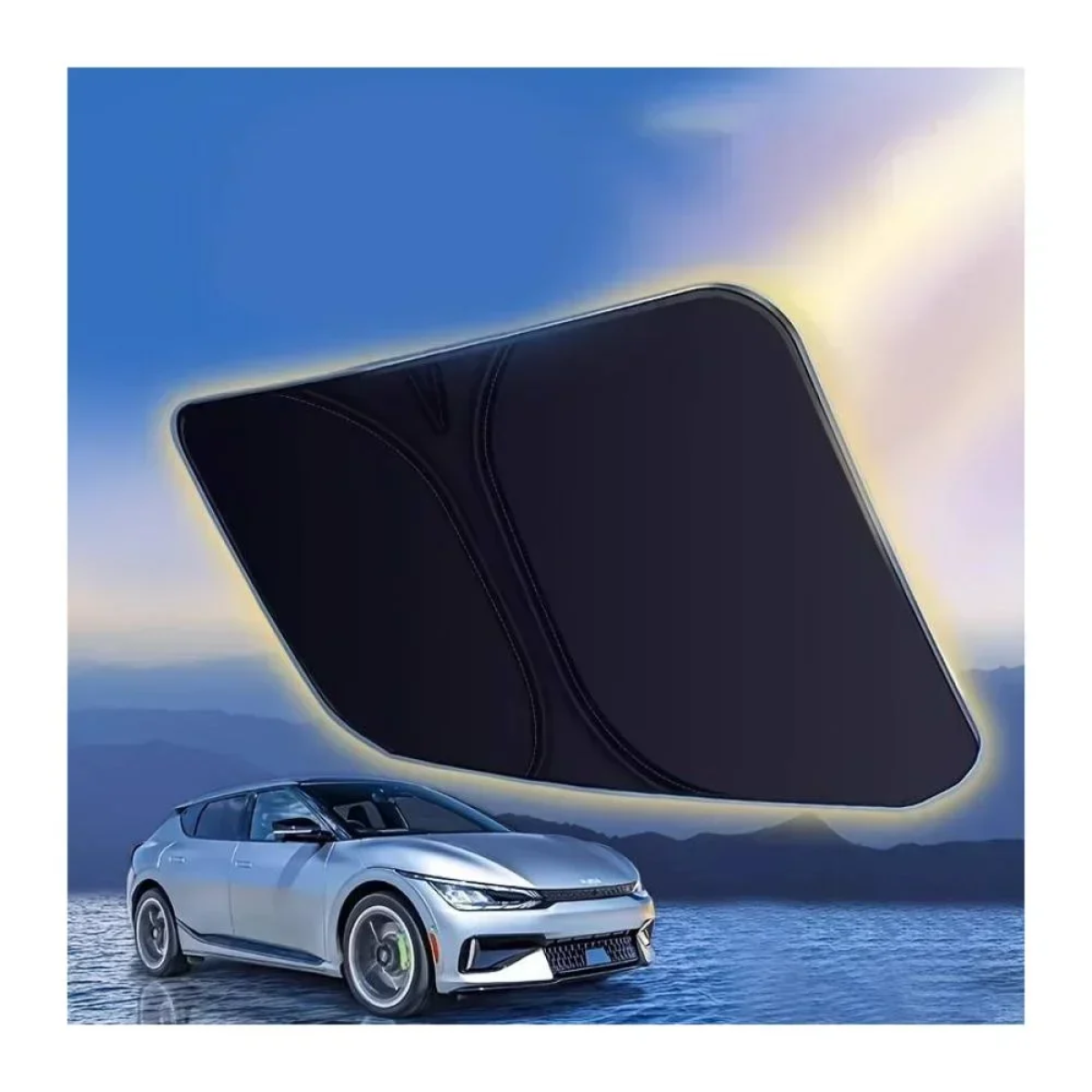 Πτυσσόμενη Ηλιοπροστασία Παρμπρίζ 130x80cm