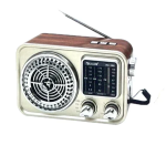 Retro Φορητό Ραδιόφωνο με Ηλιακό πάνελ Χρυσό Rx-388s