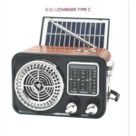 Retro Φορητό Ραδιόφωνο με Ηλιακό πάνελ Μαύρο Rx-388s