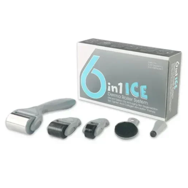 Σετ 6 σε 1 ICE Derma Roller με βελόνες τιτανίου