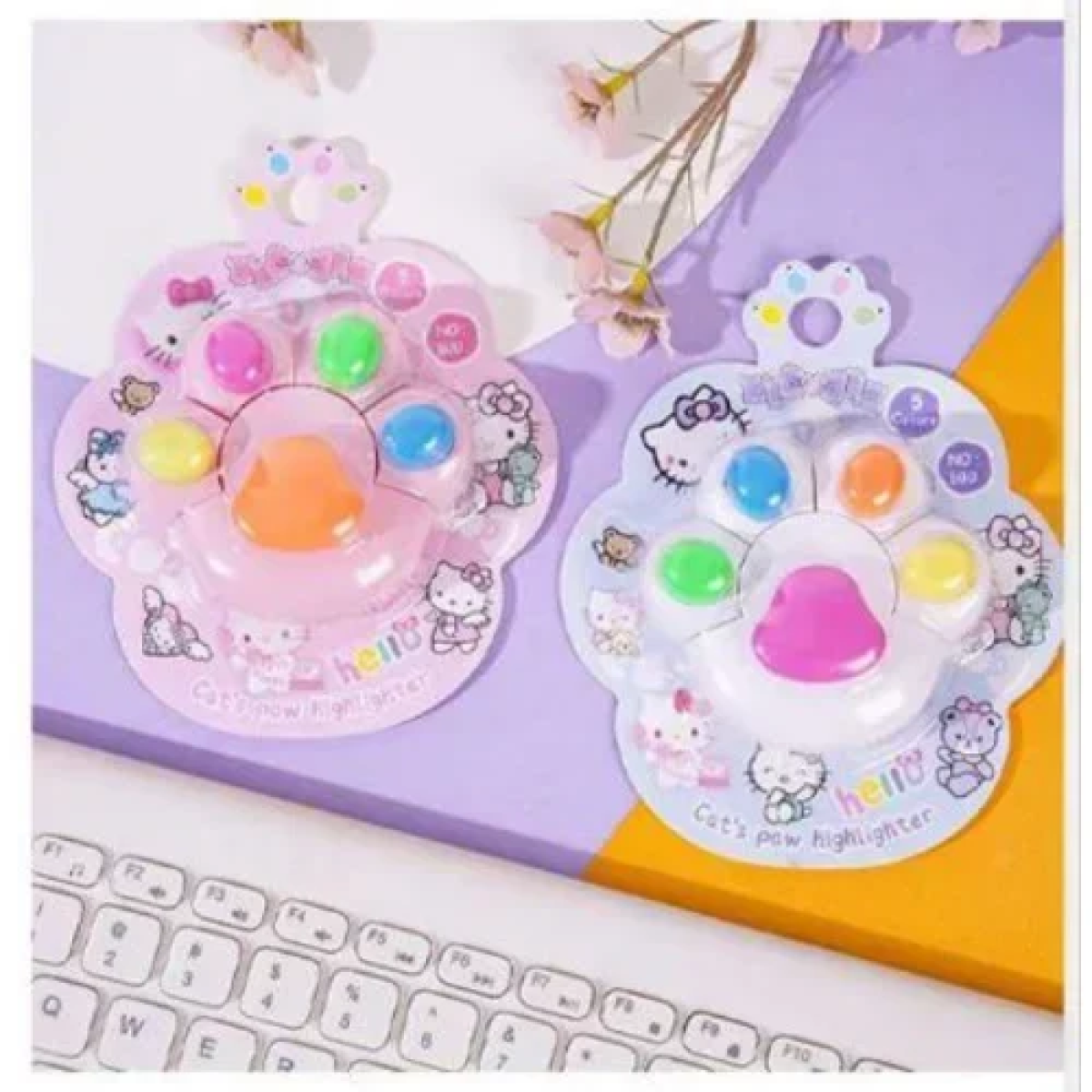 Hello kitty Μαρκαδόροι Υπογράμμισης Πολύχρωμοι 5τμχ E900
