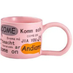 Κεραμική Κούπα 350ml 7.5x8.5cm SDS-25468 Ροζ