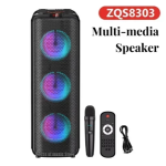 Σύστημα Karaoke με Ασύρματo Μικρόφωνo ZQS8303 σε Μαύρο Χρώμα