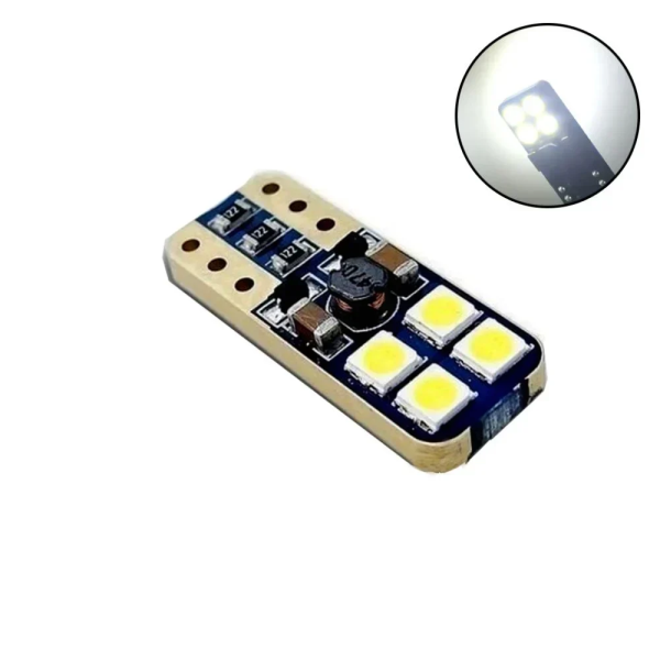 T10 LED W5W 12V - 24V 8 SMD Canbus 360LM 2W Ψυχρό Λευκό 6500K 1 τμχ