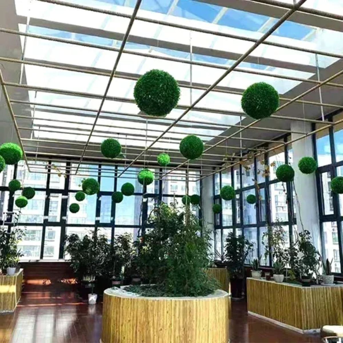 Τεχνητό διακοσμητικό φυτό 18cm σε πράσινο χρώμα SDS-25100 - Image 2