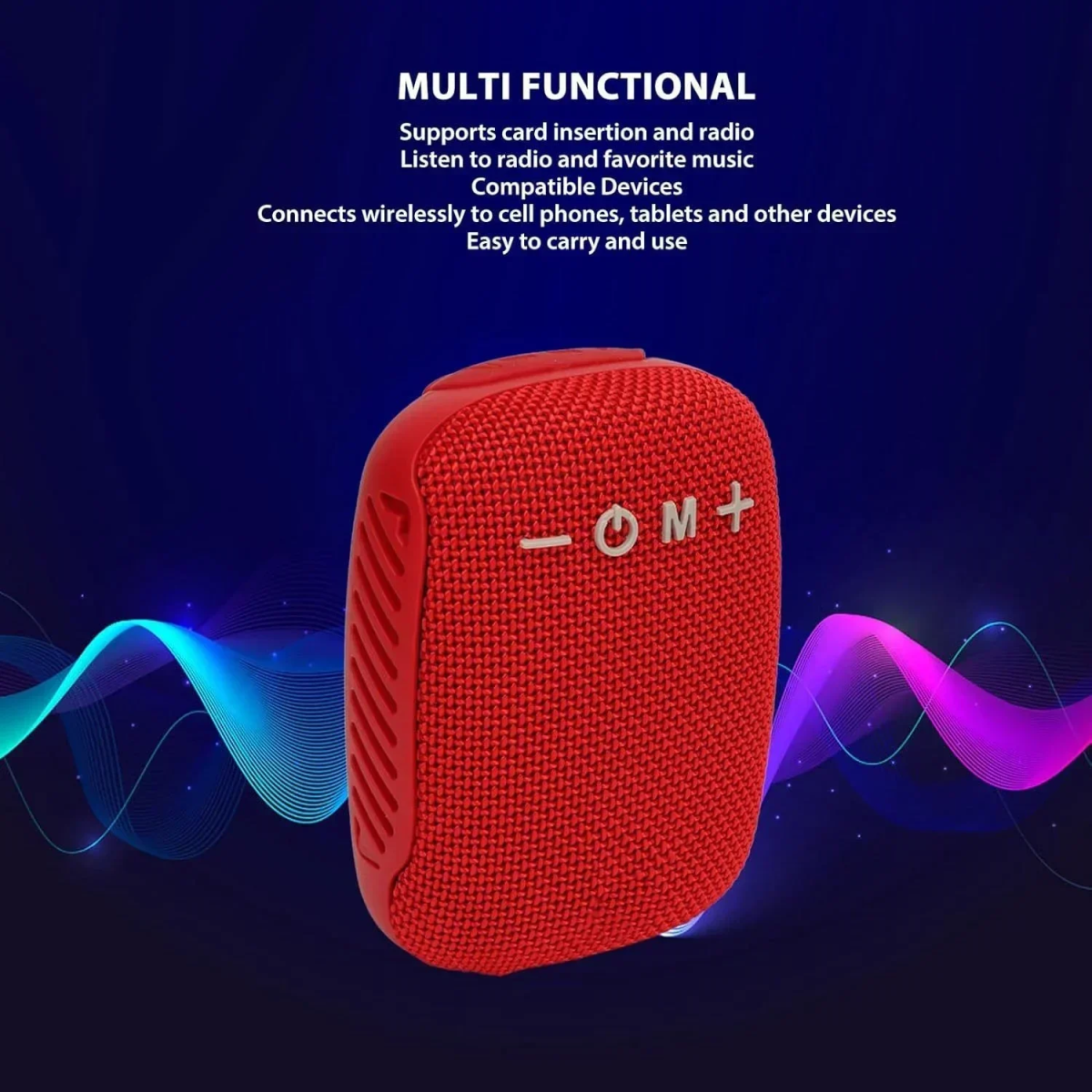 TG-392 Ηχείο Bluetooth 5W με Ραδιόφωνο Κόκκινο
