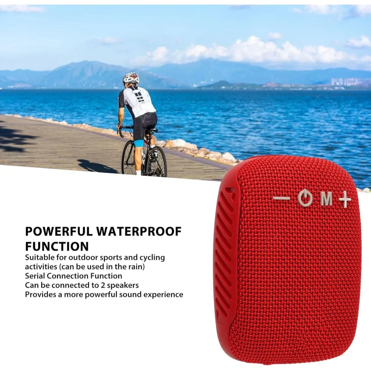 TG-392 Ηχείο Bluetooth 5W με Ραδιόφωνο Κόκκινο