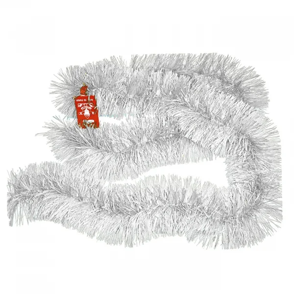 Γιρλάντα λευκή tinsel Φ:11cm Υ:2m Xmasfest 1131895