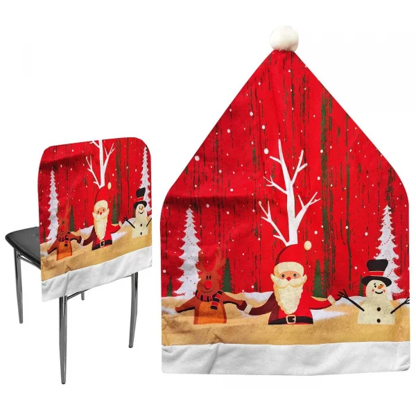 Κάλυμμα καρέκλας με xmas φιγούρες 58x48cm Xmasfest 1132935