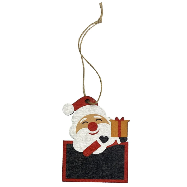 Στολίδι ξύλινο Άγιος με πίνακα 7cm Xmasfest 1133177