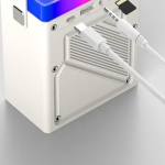 BT-K7 Ασύρματο Ηχείο Bluetooth με λαβή μεταφοράς, LED Φωτισμό & μικρόφωνο Karaoke - Λευκό