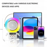 XM-X64 Ασύρματο Ηχείο Bluetooth - Ρολόι με λαβή μεταφοράς, LED Φωτισμό & 2 μικρόφωνα σε σχέδιο Αστροναύτη