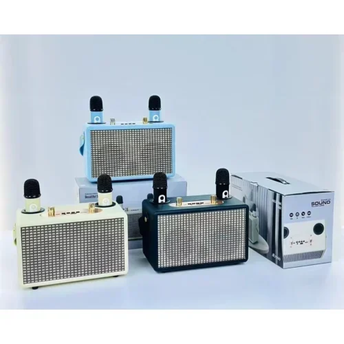 M1000 Ασύρματο Φορητό Ηχείο Bluetooth Party Box με 2 Μικρόφωνα