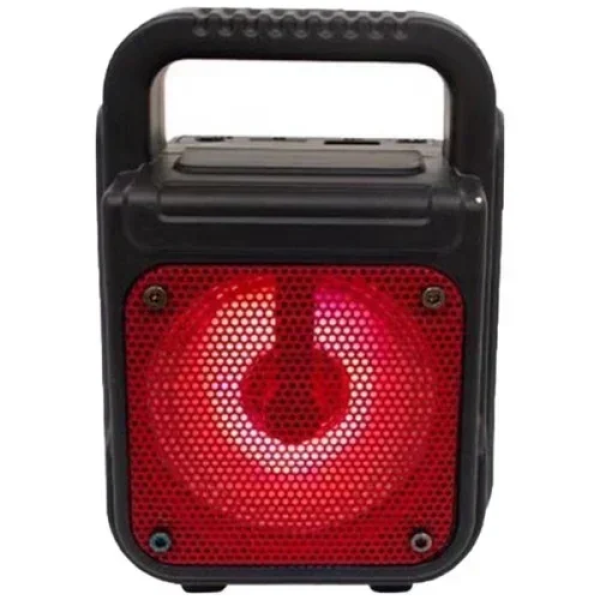 GTS-1362 Μίνι Ασύρματο Φορητό Ηχείο Bluetooth 3″ με LED Φωτισμό Super Bass - Μαύρο/Κόκκινο