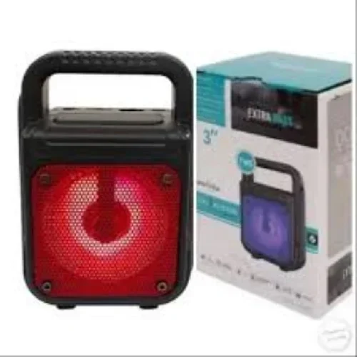 GTS-1362 Μίνι Ασύρματο Φορητό Ηχείο Bluetooth 3″ με LED Φωτισμό Super Bass - Μαύρο/Κόκκινο