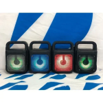 GTS-1362 Μίνι Ασύρματο Φορητό Ηχείο Bluetooth 3″ με LED Φωτισμό Super Bass - Μαύρο/Κόκκινο