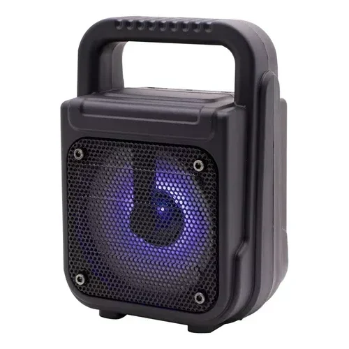 Gts-1362 Μίνι Ασύρματο Φορητό Ηχείο Bluetooth 3′′ Με Led Φωτισμό Super Bass - Μαύρο/Μωβ