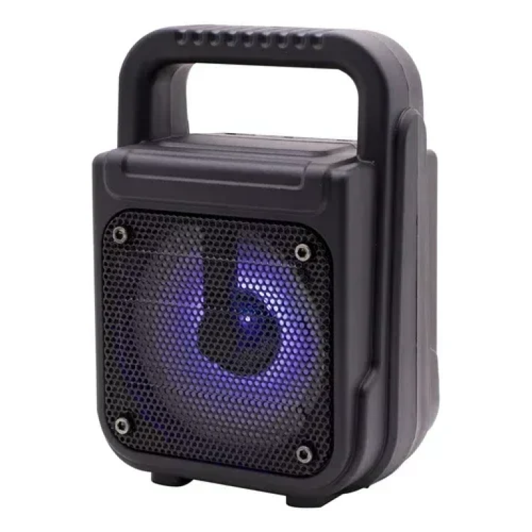 GTS-1362 Μίνι Ασύρματο Φορητό Ηχείο Bluetooth 3″ με LED Φωτισμό Super Bass - Μαύρο/Μωβ