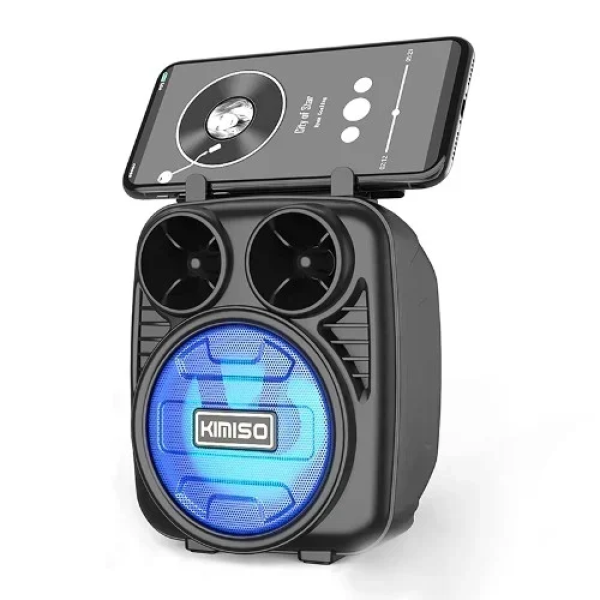 1182 Μίνι Ασύρματο Φορητό Ηχείο Bluetooth 3″ με LED Φωτισμό - Μαύρο/Μπλε