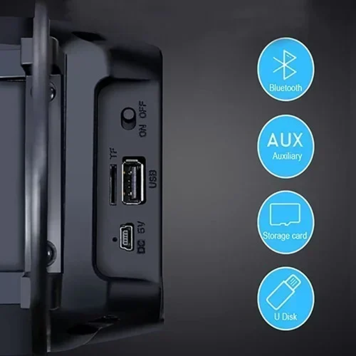 1182 Μίνι Ασύρματο Φορητό Ηχείο Bluetooth 3″ με LED Φωτισμό - Μαύρο/Μπλε