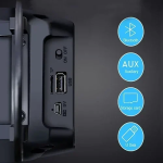 1182 Μίνι Ασύρματο Φορητό Ηχείο Bluetooth 3″ με LED Φωτισμό - Μαύρο/Μπλε