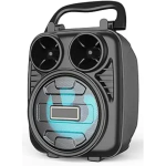 1182 Μίνι Ασύρματο Φορητό Ηχείο Bluetooth 3″ με LED Φωτισμό - Μαύρο